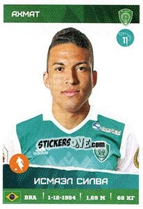 Sticker Исмаэл Силва - Russian Premier League 2017-2018 n. 129 - Panini