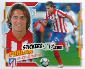 Sticker Forlan (15) - Liga Spagnola 2010-2011 n. 83 - Colecciones ESTE