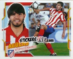 Cromo Aguero (16) - Liga Spagnola 2010-2011 - Colecciones ESTE