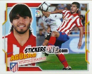 Sticker Aguero (16) - Liga Spagnola 2010-2011 n. 84 - Colecciones ESTE