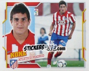 Sticker Koke (11B) COLOCA - Liga Spagnola 2010-2011 n. 85 - Colecciones ESTE