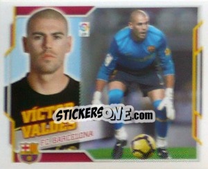 Figurina Victor Valdes (1) - Liga Spagnola 2010-2011 - Colecciones ESTE