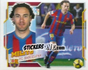 Cromo Gabriel Milito (6) - Liga Spagnola 2010-2011 - Colecciones ESTE