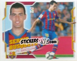 Cromo Sergio Busquets (9A) - Liga Spagnola 2010-2011 - Colecciones ESTE