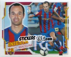 Sticker Iniesta (11) - Liga Spagnola 2010-2011 n. 105 - Colecciones ESTE