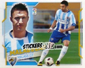 Sticker Malagueno (5B) COLOCA - Liga Spagnola 2010-2011 n. 323 - Colecciones ESTE