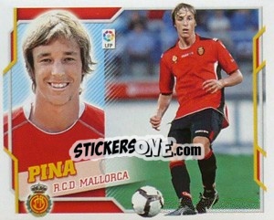 Figurina Pina (9B)  COLOCA - Liga Spagnola 2010-2011 n. 355 - Colecciones ESTE