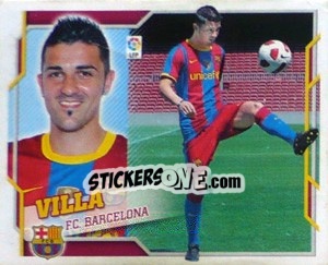 Sticker 1) David Villa (F.C. Barcelona) - Liga Spagnola 2010-2011 - Colecciones ESTE