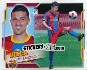 Sticker 1) David Villa (F.C. Barcelona) - Liga Spagnola 2010-2011 n. 631 - Colecciones ESTE