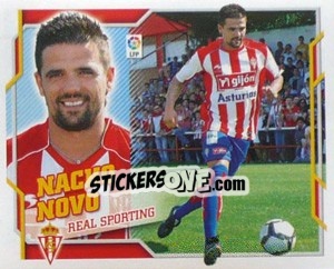 Figurina 3) Nacho Novo (Real Sporting) - Liga Spagnola 2010-2011 - Colecciones ESTE