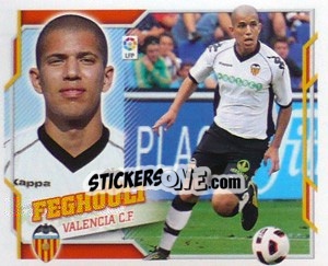 Cromo 29) Feghouli (Valencia C.F.) - Liga Spagnola 2010-2011 - Colecciones ESTE