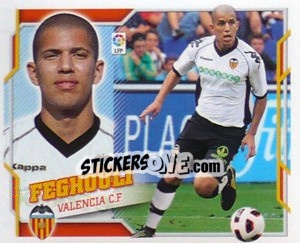 Figurina 29) Feghouli (Valencia C.F.) - Liga Spagnola 2010-2011 n. 659 - Colecciones ESTE