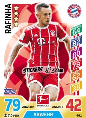 Figurina Rafinha - German Fussball Bundesliga 2017-2018. Match Attax Extra - Topps