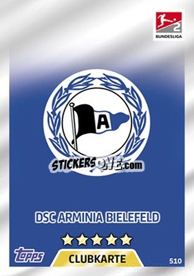 Sticker Clubkarte - German Fussball Bundesliga 2017-2018. Match Attax Extra n. 510 - Topps