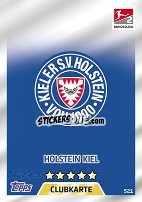 Sticker Clubkarte - German Fussball Bundesliga 2017-2018. Match Attax Extra n. 521 - Topps