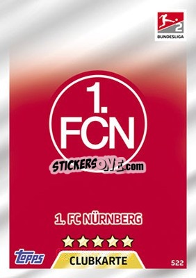 Sticker Clubkarte - German Fussball Bundesliga 2017-2018. Match Attax Extra - Topps