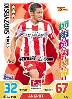 Cromo Steven Skrzybski - German Fussball Bundesliga 2017-2018. Match Attax Extra - Topps