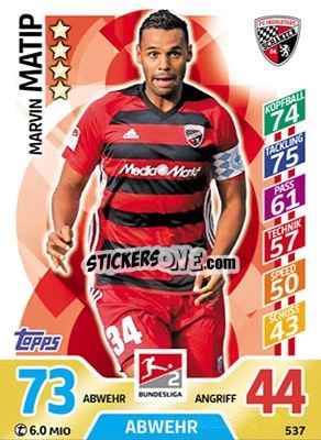 Cromo Marvin Matip - German Fussball Bundesliga 2017-2018. Match Attax Extra - Topps