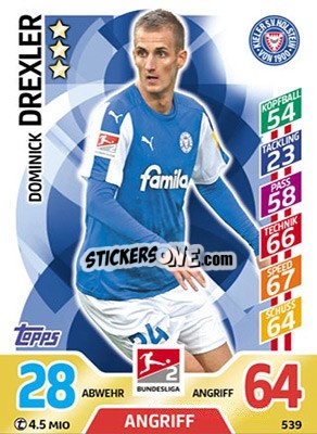 Figurina Dominick Drexler - German Fussball Bundesliga 2017-2018. Match Attax Extra - Topps