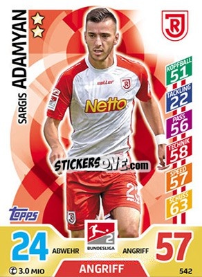 Figurina Sargis Adamyan - German Fussball Bundesliga 2017-2018. Match Attax Extra - Topps