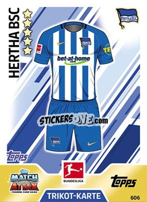 Sticker Trikot-Karte - German Fussball Bundesliga 2017-2018. Match Attax Extra n. 606 - Topps