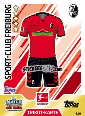 Sticker Trikot-Karte - German Fussball Bundesliga 2017-2018. Match Attax Extra n. 610 - Topps