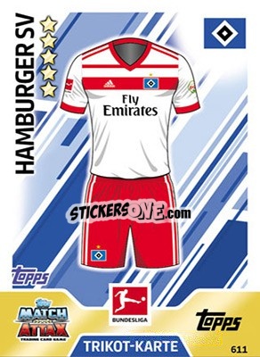 Sticker Trikot-Karte - German Fussball Bundesliga 2017-2018. Match Attax Extra n. 611 - Topps