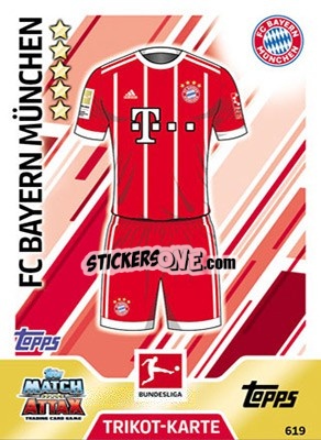 Sticker Trikot-Karte - German Fussball Bundesliga 2017-2018. Match Attax Extra - Topps