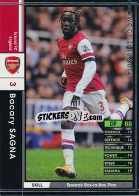 Cromo Bacary Sagna - Sega World Club Champion Football 2013-2014 - Panini