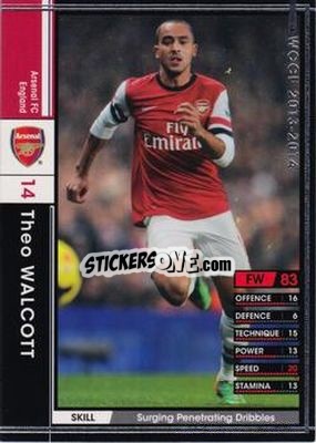 Sticker Theo Walcott - Sega World Club Champion Football 2013-2014 n. 16 - Panini
