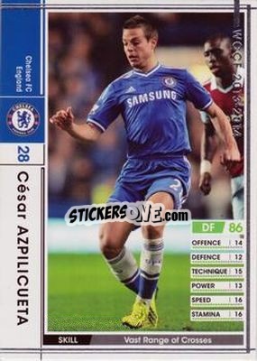 Sticker Cesar Azpilicueta - Sega World Club Champion Football 2013-2014 n. 18 - Panini