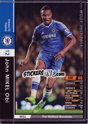 Sticker John Mikel Obi - Sega World Club Champion Football 2013-2014 n. 26 - Panini