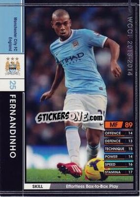 Sticker Fernandinho - Sega World Club Champion Football 2013-2014 n. 40 - Panini