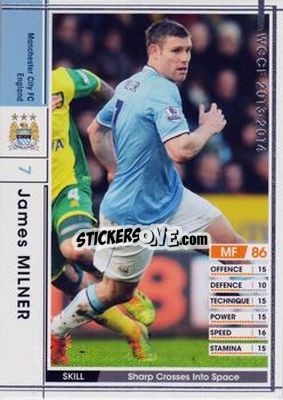 Sticker James Milner - Sega World Club Champion Football 2013-2014 n. 43 - Panini