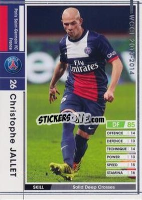 Figurina Christophe Jallet - Sega World Club Champion Football 2013-2014 - Panini