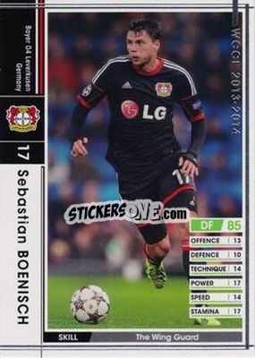 Sticker Sebastian Boenisch - Sega World Club Champion Football 2013-2014 - Panini
