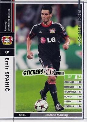 Figurina Emir Spahic - Sega World Club Champion Football 2013-2014 - Panini