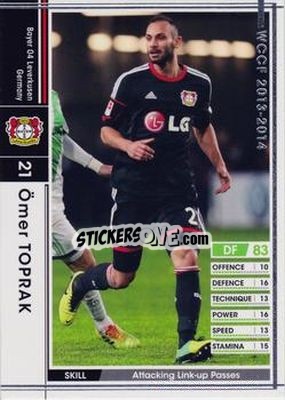 Sticker Omer Toprak - Sega World Club Champion Football 2013-2014 - Panini