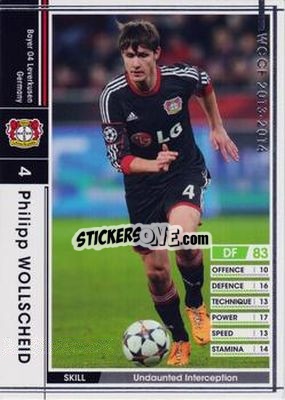 Figurina Philipp Wollscheid - Sega World Club Champion Football 2013-2014 - Panini