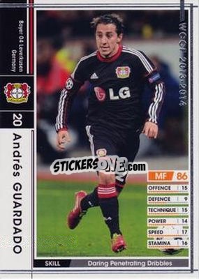 Sticker Andres Guardado - Sega World Club Champion Football 2013-2014 n. 75 - Panini