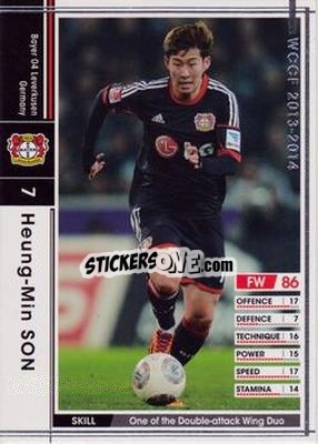Sticker Heung-Min Son - Sega World Club Champion Football 2013-2014 n. 80 - Panini