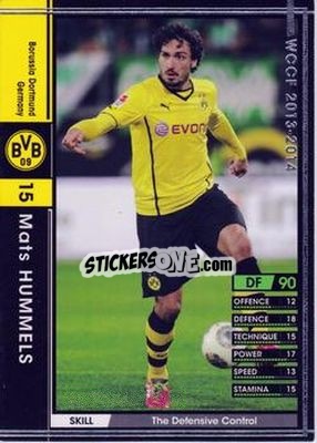 Sticker Mats Hummels - Sega World Club Champion Football 2013-2014 n. 84 - Panini