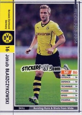 Sticker Jakub Blaszczykowski - Sega World Club Champion Football 2013-2014 n. 88 - Panini