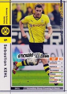 Sticker Sebastian Kehl - Sega World Club Champion Football 2013-2014 n. 91 - Panini