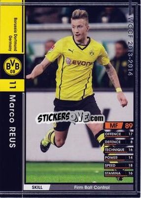 Sticker Marco Reus - Sega World Club Champion Football 2013-2014 n. 93 - Panini