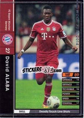 Sticker David Alaba - Sega World Club Champion Football 2013-2014 n. 103 - Panini