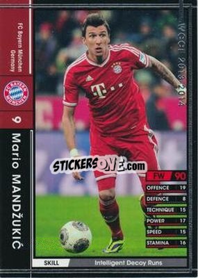 Sticker Mario Mandzukic - Sega World Club Champion Football 2013-2014 n. 111 - Panini
