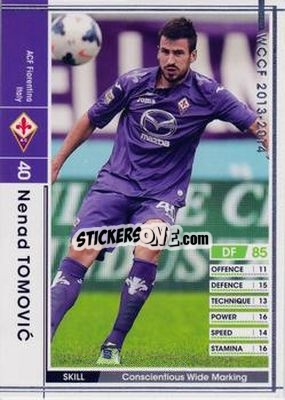 Sticker Nenad Tomovic - Sega World Club Champion Football 2013-2014 - Panini