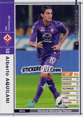 Figurina Alberto Aquilani - Sega World Club Champion Football 2013-2014 - Panini