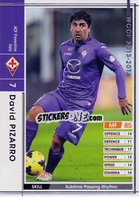 Sticker David Pizarro - Sega World Club Champion Football 2013-2014 - Panini